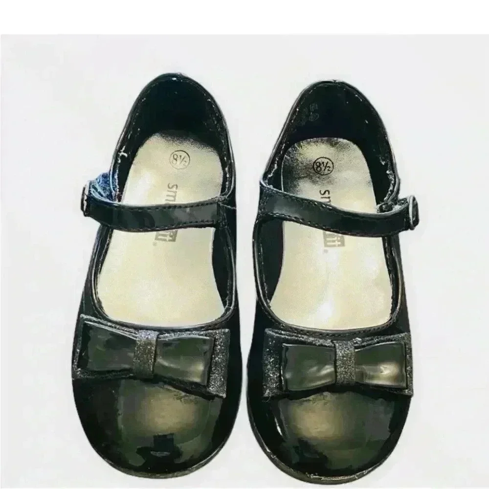 Smartfit Toddler Girl's May Jane Bow Dressy Shoes SZ 8.5